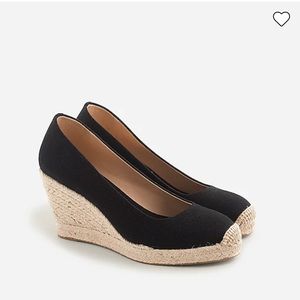 NWOT J. Crew Seville Wedge in Canvas